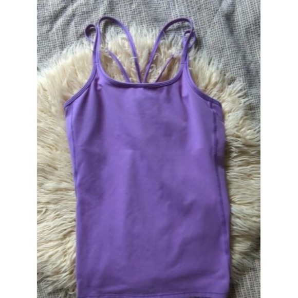 Yellowberry Flip Tank Lilac Purple Built-In Sports Bra Active Tank Top L - Picture 5 of 8
